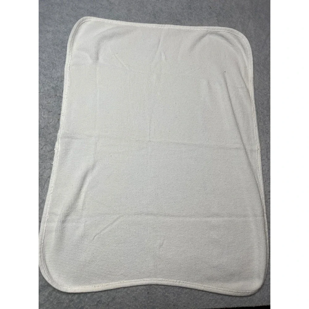 Baby Morgan White Waffle Knit Cotton Receiving Blanket‎ Made in USA 32x28